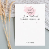 カスタムピンクブラシナゲットイヤリング表示カード 名刺