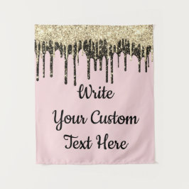 カスタムピンクブラック記念撮影ブース背景 タペストリー