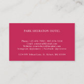 カスタムピンクホワイトレッドオレンジ波モノグラム 名刺 (裏面)