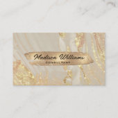 カスタムピンクホワイト金ゴールドグリッタープロフェッショナル 名刺 (正面)