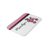 カスタムピンクポフランスのードルバスマットバスルーム敷物 バスマット (アングル)