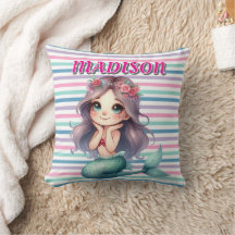 カスタムピンクマーメイドパタストライプのーン