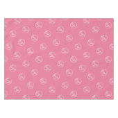 カスタムピンクレストラントレードショーロゴビジネス テーブルクロス (正面(横))