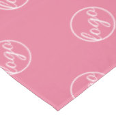 カスタムピンクレストラントレードショーロゴビジネス テーブルクロス (アングル)