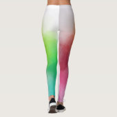 カスタムピンクレッドイエローオレンジブルーグリーン レギンス (裏面)