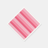カスタムピンクレッド白ストライプの空白のテンプレート スタンダードカクテルナプキン (角)