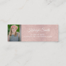 カスタムピンクレース写真卒業式Insert名刺 コーリングカード