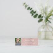 カスタムピンクレース写真卒業式Insert名刺 コーリングカード (スタンド正面)