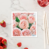 カスタムピンクローズパーティーナプキンズ スタンダードカクテルナプキン (インサイチュ)