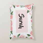 カスタムピンクローズルームデコール&デザイン アクセントクッション (正面(垂直))