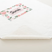 カスタムピンクローズルームデコール&デザイン シェルパブランケット (3/4)