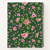 カスタムピンクローズ感謝ジャーナル ノートブック (裏面)