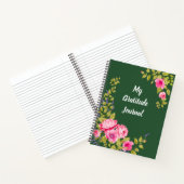 カスタムピンクローズ感謝ジャーナル ノートブック (内部)