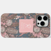 カスタムピンクワイルドブッシュフラワーブーケ Case-Mate iPhoneケース (裏面 (横))