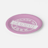 カスタムピンク卒業 ペーパープレート (アングル)