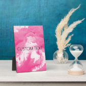 カスタムピンク水彩 フォトプラーク (側面)