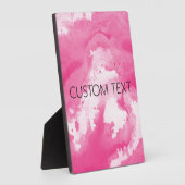 カスタムピンク水彩 フォトプラーク (側面)