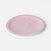 カスタムピンク白空白のトレンディーエレガントテンプレート ペーパープレート (アングル)