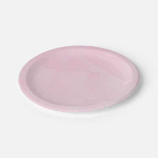 カスタムピンク白空白のトレンディーエレガントテンプレート ペーパープレート (アングル)