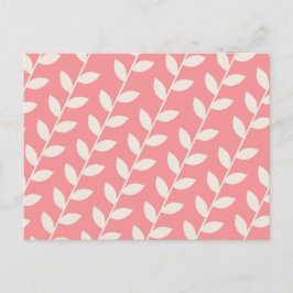 カスタムピンク70sレトロリーフパターン シーズンポストカード