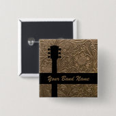 カスタムピンバンドマーチギターカントリーボタン 缶バッジ (正面&裏面)