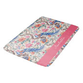 カスタムピーコックチノイスリーアジアのフローラ風景 バスマット (アングル)