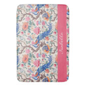 カスタムピーコックチノイスリーアジアのフローラ風景 バスマット (正面縦)