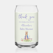 カスタムピーターうさぎ赤ちゃんシャワーありがとう ガラス缶 (裏面)