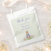 カスタムピーターうさぎ赤ちゃんシャワーありがとう フェイバーバッグ (クリップ留めされた状態)