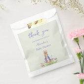 カスタムピーターうさぎ赤ちゃんシャワーありがとう フェイバーバッグ (封をした状態)