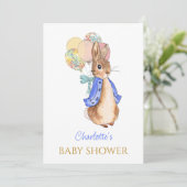 カスタムピーターうさぎ赤ちゃんシャワー 招待状 (スタンド正面)