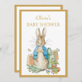カスタムピーターうさぎ赤ちゃんシャワー 招待状 (正面/裏面)
