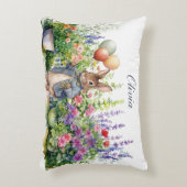 カスタムピーターうさぎ風船の庭 アクセントクッション (正面(垂直))