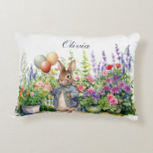 カスタムピーターうさぎ風船の庭 アクセントクッション (裏面)