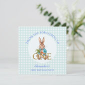 カスタムピーターザラビットファースト誕生日 サンキューカード (スタンド正面)