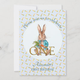 カスタムピーターザラビットファースト誕生日 招待状