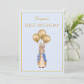 カスタムピーターザラビットファースト誕生日 招待状 (スタンド正面)