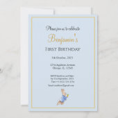 カスタムピーターザラビットファースト誕生日 招待状 (裏面)