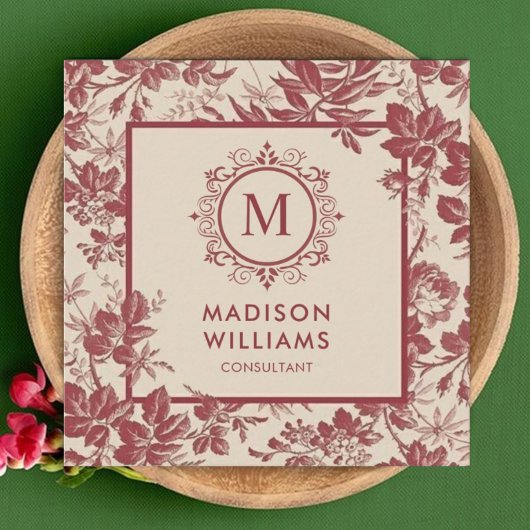 カスタムピーチピンクレッドマルーンスクエアプロフェッショナル スクエア名刺