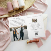 カスタムピーチブックをテーマにした結婚式招待状 招待状