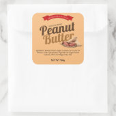 カスタムピーナッツバターラベルシール スクエアシール (バッグ)