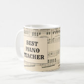 カスタムピ最高のアノ先生ヴィンテージ楽譜 コーヒーマグカップ (正面左)