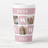 カスタムピ最高のンクMommy Ever写真ラテMag カフェラテマグ (正面)
