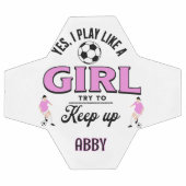 カスタムピ遊ンク「女の子のよおもしろいうな引用文 サッカーボール (フラット)