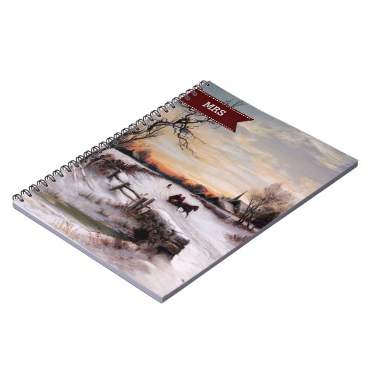 カスタムファインアートクリスマスプレゼント ノートブック (左側)