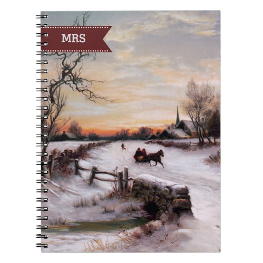 カスタムファインアートクリスマスプレゼント ノートブック (正面)