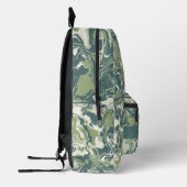 カスタムファッションスタイリッシュ海水色パターン プリントバックパック (左)