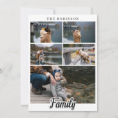 カスタムファミエレガントリモダンブラック&ホワイト文字 招待状 (正面)