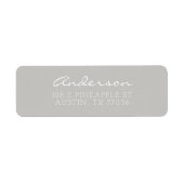 カスタムファミリスクリプト名 |グレー差出人住所 ラベル (正面)