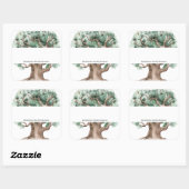 カスタムファミリツリーファミリ懇親会名タグ スクエアシール (シート)